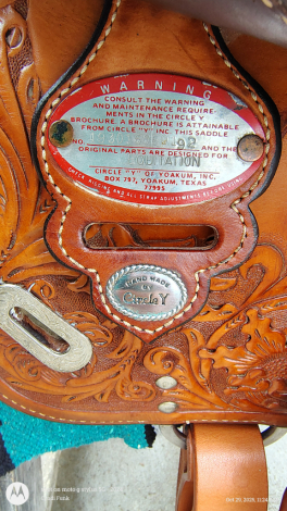 Tack ID: 570148 Circle Y Equitation show saddle with real silver 16 - PhotoID: 155232 - Expires 29-Jan-2026 Days Left: 55