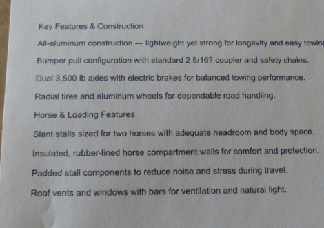 Tack ID: 570474 2021 4-Star Horse Trailer - PhotoID: 155608 - Expires 22-Jul-2026 Days Left: 87