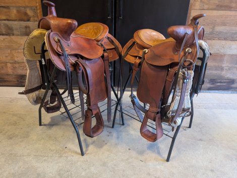 Tack ID: 570687 Matched Pair of Custom Ranch Saddles - PhotoID: 155845 - Expires 25-Oct-2026 Days Left: 89