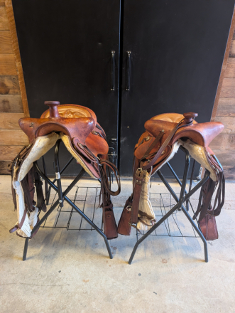 Tack ID: 570687 Matched Pair of Custom Ranch Saddles - PhotoID: 155846 - Expires 25-Oct-2026 Days Left: 89
