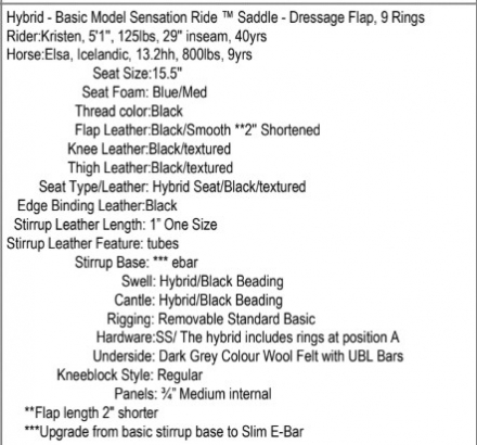 Tack ID: 570826 Sensation Ride Hybrid Model - Treeless - PhotoID: 156043 - Expires 24-Dec-2026 Days Left: 89